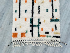 085x297 cm = 2.8 x 9.7 Handwoven Moroccan Runner Rug – Vintage Azilal Berber Carpet – Boho Tribal Wool Hallway Rug