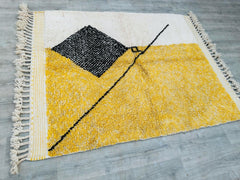163 x 208 cm = 5.3 x 6.8 ft CUTE BENIOURAIN KILIM Rug -Geometric Kilim Wool Rugs - Kilim Rug -Moroccan Rug -Custom Woven Rug -Handmade Kilim Rugs