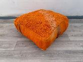 Moroccan pouf, wool pouf, Kilim pouf, berber pouf, footstool, pet bed, 60x60x20 cm pouf