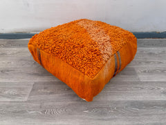 Moroccan pouf, wool pouf, Kilim pouf, berber pouf, footstool, pet bed, 60x60x20 cm pouf