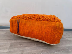 Moroccan pouf, wool pouf, Kilim pouf, berber pouf, footstool, pet bed, 60x60x20 cm pouf