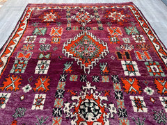 204x297 cm = 6.7 x 9.7 Large Vintage Moroccan Rug – Handwoven Boho Chic Carpet