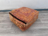 Handmade Moroccan Floor Cushion Cover - Vintage Kilim Pillow, Boho Pouf for Indoor & Outdoor, Bohemian Home Decor, Moroccan Pouf Ottoman
