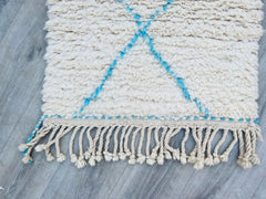 071x243 cm = 2.3 x 8.0 Diamonds Long Bohemian Beni Ourain Hallway Carpet