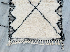 092x310 cm = 3.0 x 10.2 Diamonds Handmade Moroccan Beni Ourain Runner Rugs – Bohemian & Vintage Wool Elegance