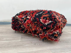 Boho Moroccan Floor Cushion & Kilim Pillow Cover - Vintage Pouf for Outdoor Patio, Handmade Bohemian Home Decor, Floor Pouf Ottoman