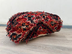 Boho Moroccan Floor Cushion & Kilim Pillow Cover - Vintage Pouf for Outdoor Patio, Handmade Bohemian Home Decor, Floor Pouf Ottoman