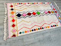 155 x 244 cm = 5.1 x 8.0 ft Moroccan rug, handmade beni ourain rug, Minimalistic wool rug, Custom made rug, Berber area rug, tapis marocain, wool rug, large area rug