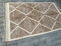 146 x 260 cm = 4.8 x 8.5 ft Zigzag tapis en laine beni mrirt-Tapis Beni Ourain coloré pour salon-Tapis traditionnel en laine-tapis en laine boujaad-tapis en laine fait main