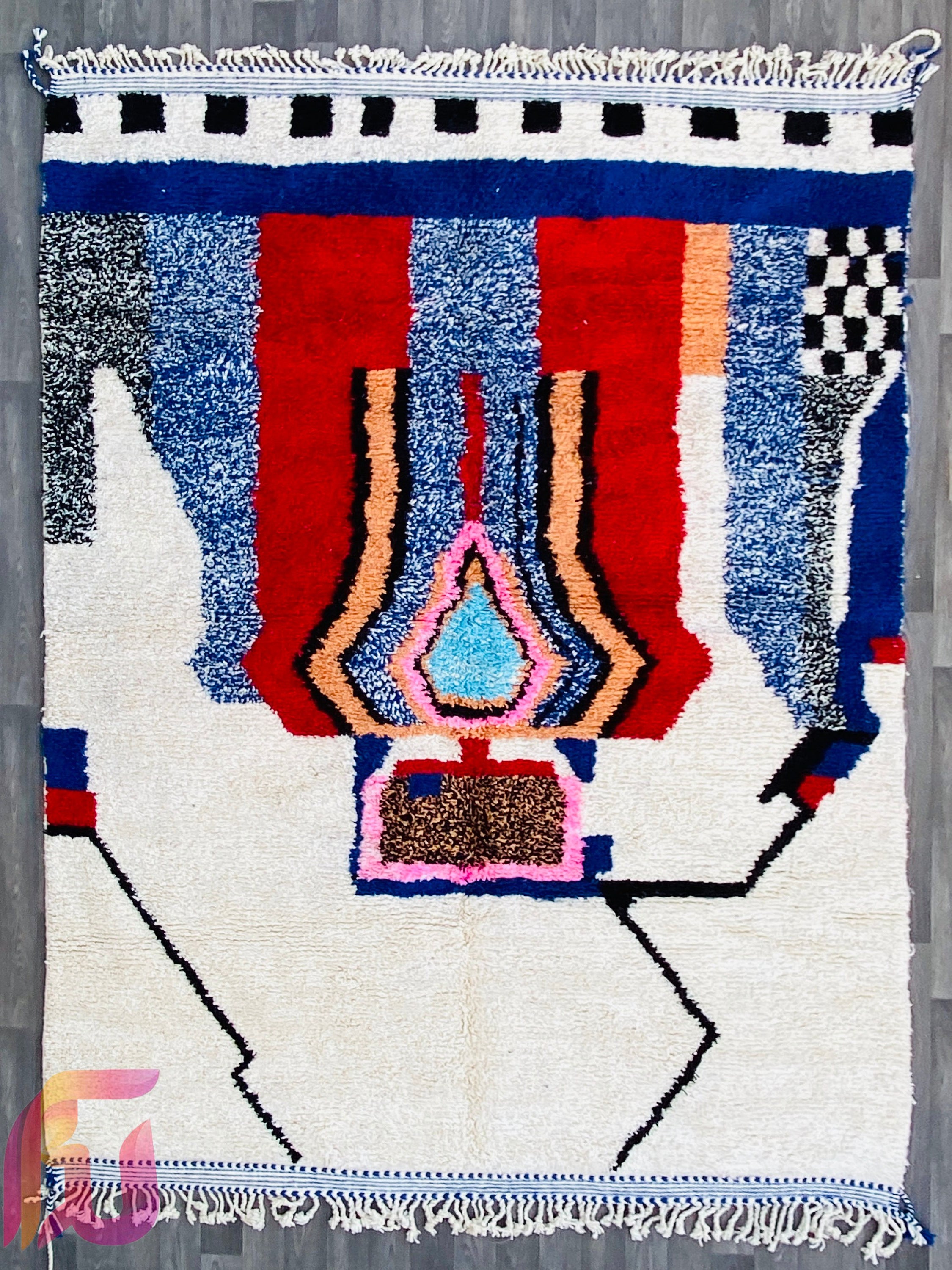 Transform your home with handmade Moroccan rugs, celebrated for their rich textures, intricate designs, and cultural heritage. Our selection includes Azilal rugs with bold colors, Beni Ourain’s minimalist elegance, and Boujad’s tribal charm. Each rug is hand-knotted by skilled artisans using premium sheep wool, ensuring durability and softness underfoot. Perfect for living rooms, bedrooms, or hallways, these bohemian and vintage-inspired carpets add a touch of global sophistication. Available in custom size