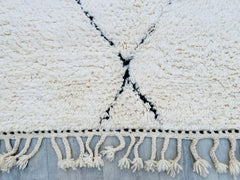165 x 248 cm = 5.4 x 8.1 FT Diamonds UNIQUE BENIOURAIN RUG - Handmade Shag Rug -Moroccan Rug Hand knotted -Artistic Wool Diamonds Rug ,Handmade Rug ,Geometric boujaad Rug Wool