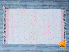 Pink Dotted Moroccan Berber Rug – Boho Chic & Vibrant