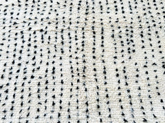 Authentic Beni Ourain Rug - Custom Moroccan Rug - Large White & Black Berber Carpet - Handmade Wool Rug