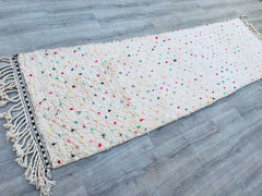 Colorful Dots Custom Moroccan Rug - Colorful Azilal Moroccan Rug – Handmade Boho Dotted Carpet