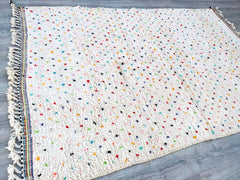 Colorful Dots Authentic Beni Ourain Rug with Colorful Dots – Luxurious & Soft Wool