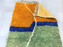 Handmade Moroccan Rug – Multicolored Mrirt Wool Carpet – Custom Berber Rug for Living Room or Bedroom