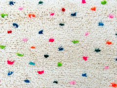 Colorful Polka Dots Handwoven Moroccan Berber Wool Rug