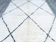 Diamonds Modern Moroccan Berber Rug – Beni Ourain Wool Carpet – Handwoven Custom Area Rug for Home Decor
