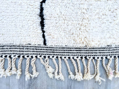 Custom Moroccan Runner Rug - Beni Ourain Hallway Carpet - Handmade Wool Rug - Narrow Bohemian Design