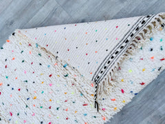 Colorful Dots Custom Moroccan Rug - Colorful Azilal Moroccan Rug – Handmade Boho Dotted Carpet
