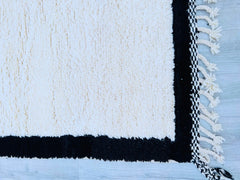 Custom Moroccan Beni Ourain Rug 8x10 – Handmade Wool Berber Carpet – Authentic Luxurious Moroccan Area Rug - WHITE BENI OURAIN Teppich -