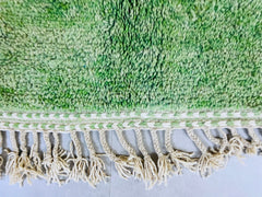 Authentic Moroccan Rug – Green Beni Ourain Wool Carpet – Custom Handwoven Berber Area Rug for Home Decor