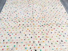 Colorful Dots Authentic Beni Ourain Rug with Colorful Dots – Luxurious & Soft Wool
