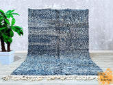 218 x 290 cm = 7.2 x 9.5 FT Authentic Large Moroccan Vintage Beni Mguild Rug – Boho Rug, Wool Rug, Tribal Berber Carpet
