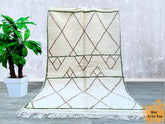 157 x 251 cm = 5.2 x 8.2 ft Geometric Moroccan Rug, Custom Fabulous Boujad Rug, Geometric Carpet, Handmade Moroccan Rug, Bohemian rug