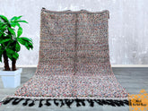 169 x 253 cm = 5.5 x 8.3 ft Moroccan rug minimalist striped design - Beni ourain rug - Handmade berber rug - Custom size rug - Wool area rug - Living room rug