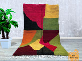 155 x 248 cm = 5.1 x 8.1 ft Colorful Carpet moroccan wool,custom handmade rugs,living room rug,large rug,carpet woven rug,Authentic rug, carpet boujaad rug,Soft carpets