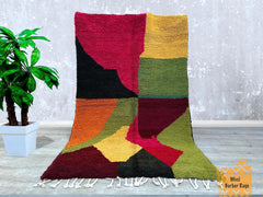 155 x 248 cm = 5.1 x 8.1 ft Colorful Carpet moroccan wool,custom handmade rugs,living room rug,large rug,carpet woven rug,Authentic rug, carpet boujaad rug,Soft carpets