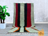 151 x 260 cm = 5 x 8.5 FT AMAZING BENIOURAIN RUG, Dotted Moroccan Rug, Wool Rug, Handmade Wool Rug, Berber White Rug, Moroccan Rug, Berber Rug, Handwoven Wool Carpet