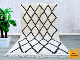 195 x 310 cm = 6.4 x 10.2 ft Diamonds Colorful Custom Morrocan Rug, Beni Ourain Rug, Handmade Rug, Moroccan Area Rug, Moroccan Berber Rug, Moroccan Rug, Moroccan Rug, Teppich