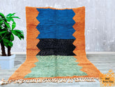 208 x 287 cm = 6.8 x 9.4 FT Moroccan rug Multicolored, Rugs for living room, Beni Mrirt rug, Rugs, White fluffy rug, White Moroccan rug, Morrocan rugs, Wool rug, Teppich