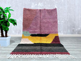 163 x 236 cm = 5.3 x 7.7 ft Colorful Abstract Custom rug - Moroccan rug - Handmade rug - Moroccan berber rug - Beni ourain rug - Morocco rug - Moroccan area rug