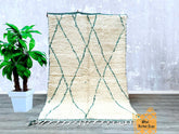 152 x 240 cm = 5 x 7.9 FT Authentic Rug, Beniourain rug , Handmade Moroccan rug, Vintage Berber Rug, Moroccan Wool Rug