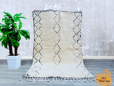 164 x 269 cm = 5.4 x 8.8 FT Zigzag Moroccan Chevron Rug – Modern Geometric Design, Handmade Wool Carpet, Boho Style