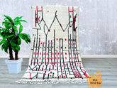 138 x 254 cm = 4.5 x 8.3 FT Vintage Moroccan Colorful Rug – Boho Area Rug, Beni Ourain Wool Rug, Tribal Design