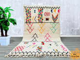 191 x 310 cm = 6.3 x 10.2 FT Moroccan rug Multicolored, Rugs, Berber rug, Morrocan rug, Rugs for living room, Wool rug Hand knotted, Custom rug size, Kilim rug wool,Teppich