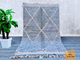 152 x 245 cm = 5 x 8 FT Diamonds GORGEOUS BENIOURAIN RUNNER, Custom Runner Ready, Hallway Runner, Custom Area Runner,Handmade Moroccan Runner