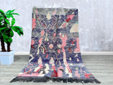 161 x 263 cm = 5.3 x 8.6 ft Colorful Abstract ARTISTIC BENIOURAIN RUG, Moroccan Handmade Rug, Custom Made Hnadwoven Carpet, Berber Large Rug