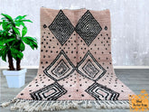 160 x 254 cm = 5.2 x 8.3 ft Diamonds GORGEOUS BENIOURAIN RUG, Pink Custom Rug, Custom Rug Ready, Geometric Custom Rug, Unique Custom Rug, Pink Rug for Living Room