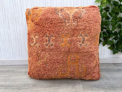 Moroccan Pouf Gift Set - Includes Pouf, Matching Pillow, and Cactus Silk Throw, Complete Boho Decor Bundle, Free Shipping