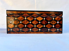 12"×8" Handmade Thuya Burl Wood Jewelry Box – Lockable Large Wooden Jewelry Organizer, Luxury Gift