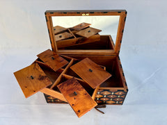 12"×8" Handmade Thuya Burl Wood Jewelry Box – Lockable Large Wooden Jewelry Organizer, Luxury Gift