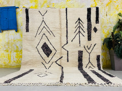 Handmade Moroccan Azilal Rug - Multicolored Abstract Design - Custom Berber Carpet - Bohemian Home Decor