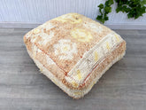 moroccan pouf fabric, moroccan wool home decor pouf, beni ourain pouf, kilim 18x18 pouf, gift berber handmade pouf, living room pouf