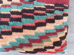 Moroccan Kilim Pouf, Floor Pouf Vintage Moroccan Ottoman, Beni Ourain Square Pouf, Yoga Meditation Cushion, Outdoor Kilim Pillows Cover