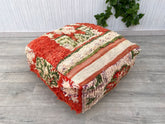 Morocco Kilim Pouf, moroccan pouf ottoman, Vintage Moroccan Ottoman, Yoga Meditation Poof, Outdoor Kilim Poufs,moroccan pouf home decor